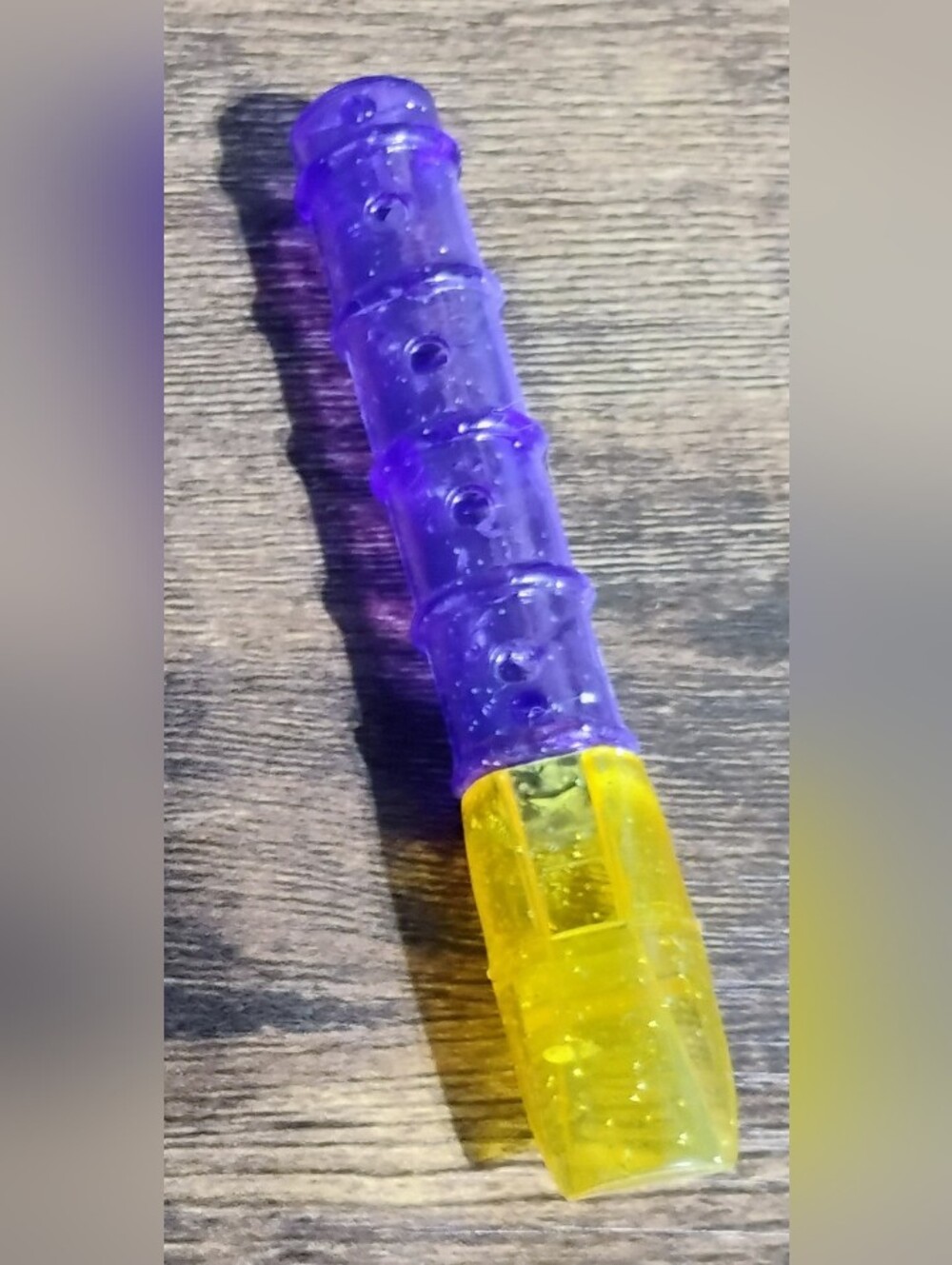 Blue And Yellow Plastic Whistle Toy